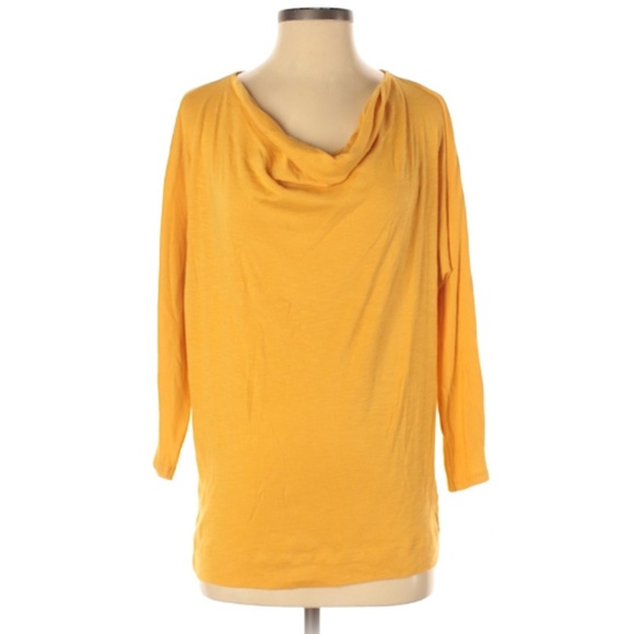 Rachel Zoe Cowl Neck Mustard Top - Picture 1 of 3